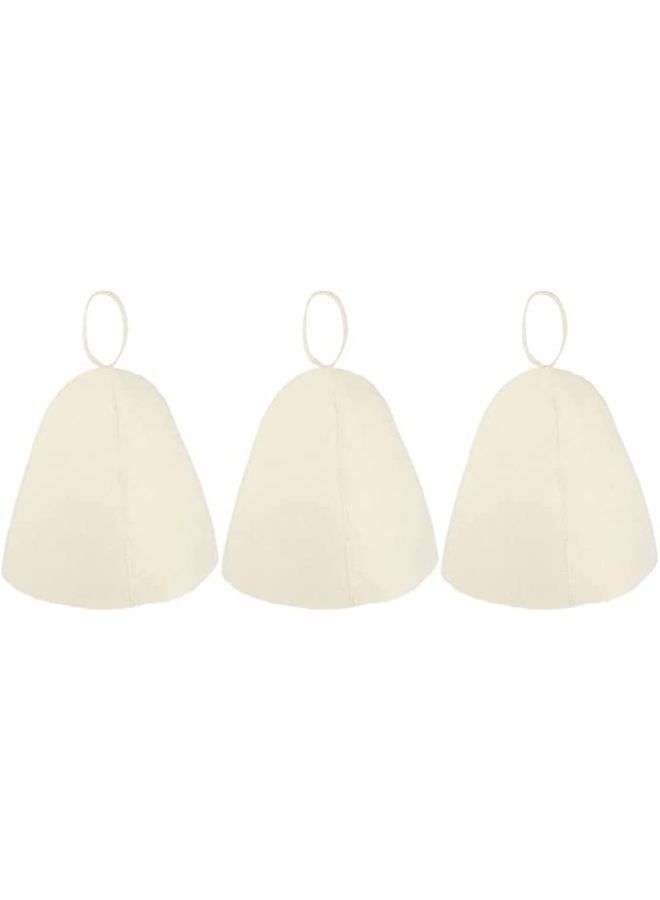 3 Pieces Sauna Hats Banya Hair Care Bonnet - Image 1