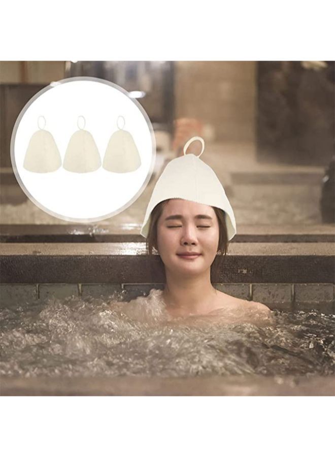 3 Pieces Sauna Hats Banya Hair Care Bonnet - Image 4