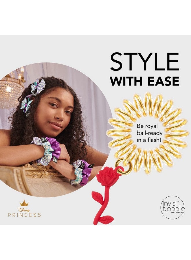 invisibobble Kids Spiral Hair Ring Noouch Coil Hair Ties With Strong Grip Nonsoaking High Wearing Comfort Updo Tool For Girls Toddlers And Kids (Princess Belle (5Pack)) - Image 4