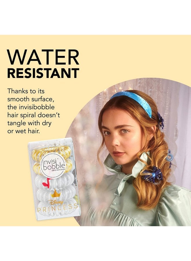 invisibobble Kids Spiral Hair Ring Noouch Coil Hair Ties With Strong Grip Nonsoaking High Wearing Comfort Updo Tool For Girls Toddlers And Kids (Princess Belle (5Pack)) - Image 3