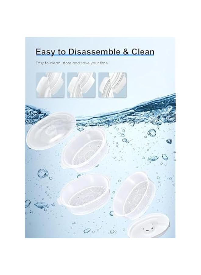 ميكسد جهاز بخار كهربائي من 3 طبقات للطهي، 13.7 كوارت للطبخ السريع في وقت واحد، جهاز بخار للخضروات، طباخ بخاري للطعام، مؤقت 60 دقيقة، سلال خالية من BPA، 800 واط - Image 4