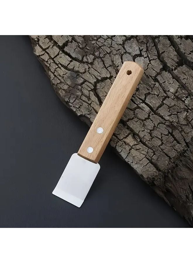 2 Pack Durable Metal Scraper With Wood Handle For Kitchen Bathroom Cleaning - Image 5