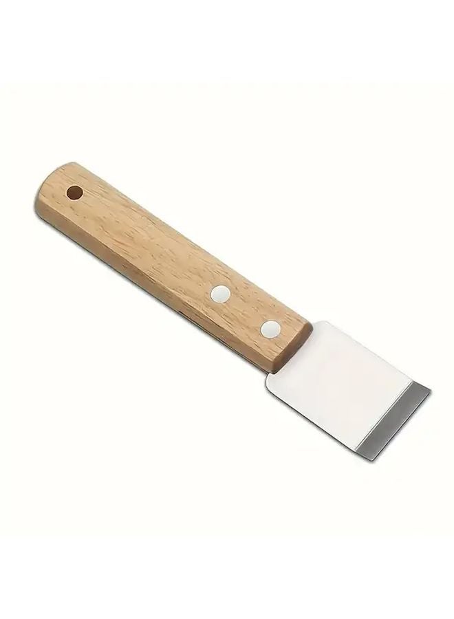 2 Pack Durable Metal Scraper With Wood Handle For Kitchen Bathroom Cleaning - Image 4