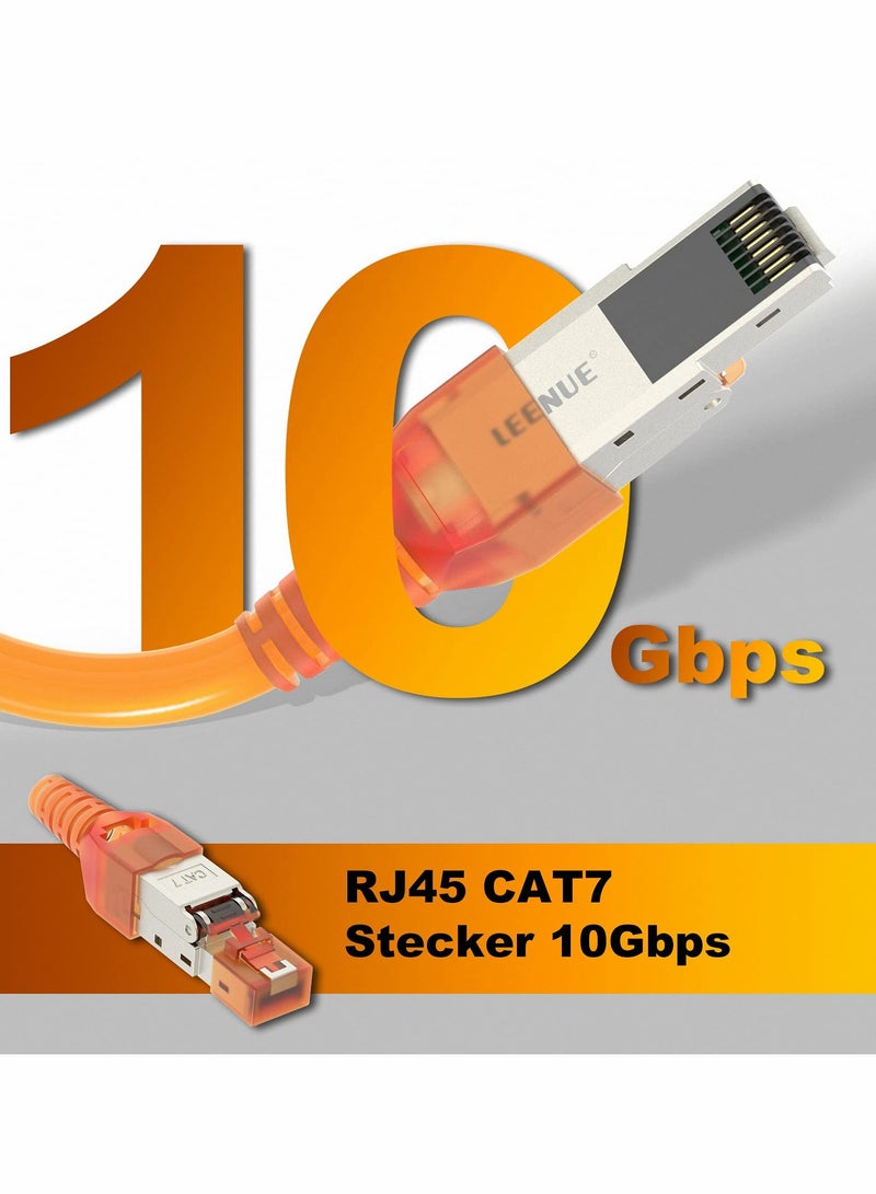 KASTWAVE RJ45 Cat7 Connector, Tool-Free Toolless RJ45 Termination Plug Reusable Shielded for Ethernet Cables 10Gbps POE (2 Pack) - Image 4