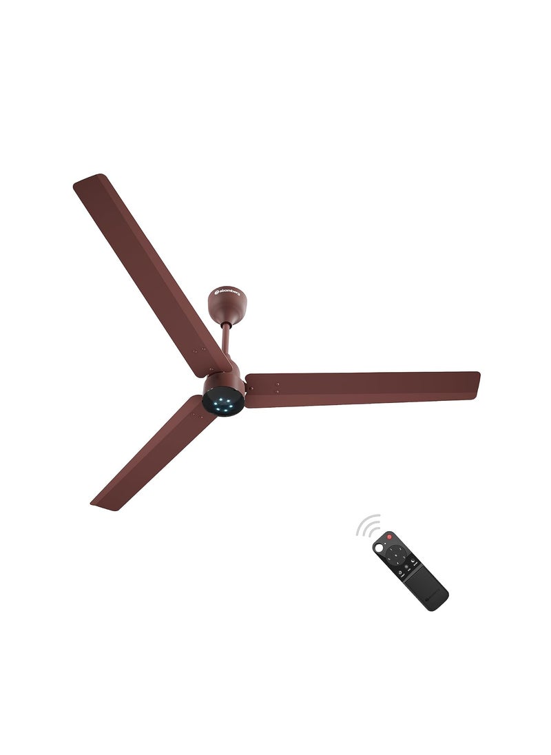 atomberg atomberg Renesa 1400mm BLDC Ceiling Fan with Remote Control BEE 5 star Rated Energy Efficient Ceiling Fan High Air Delivery with LED Indicators 21 Year Warranty Matte Brown  - Image 1