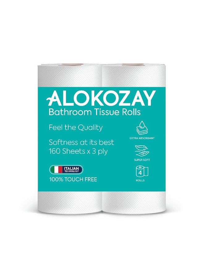 Alokozay مناديل الحمام 160 ورقة 3 طبقات - Image 1