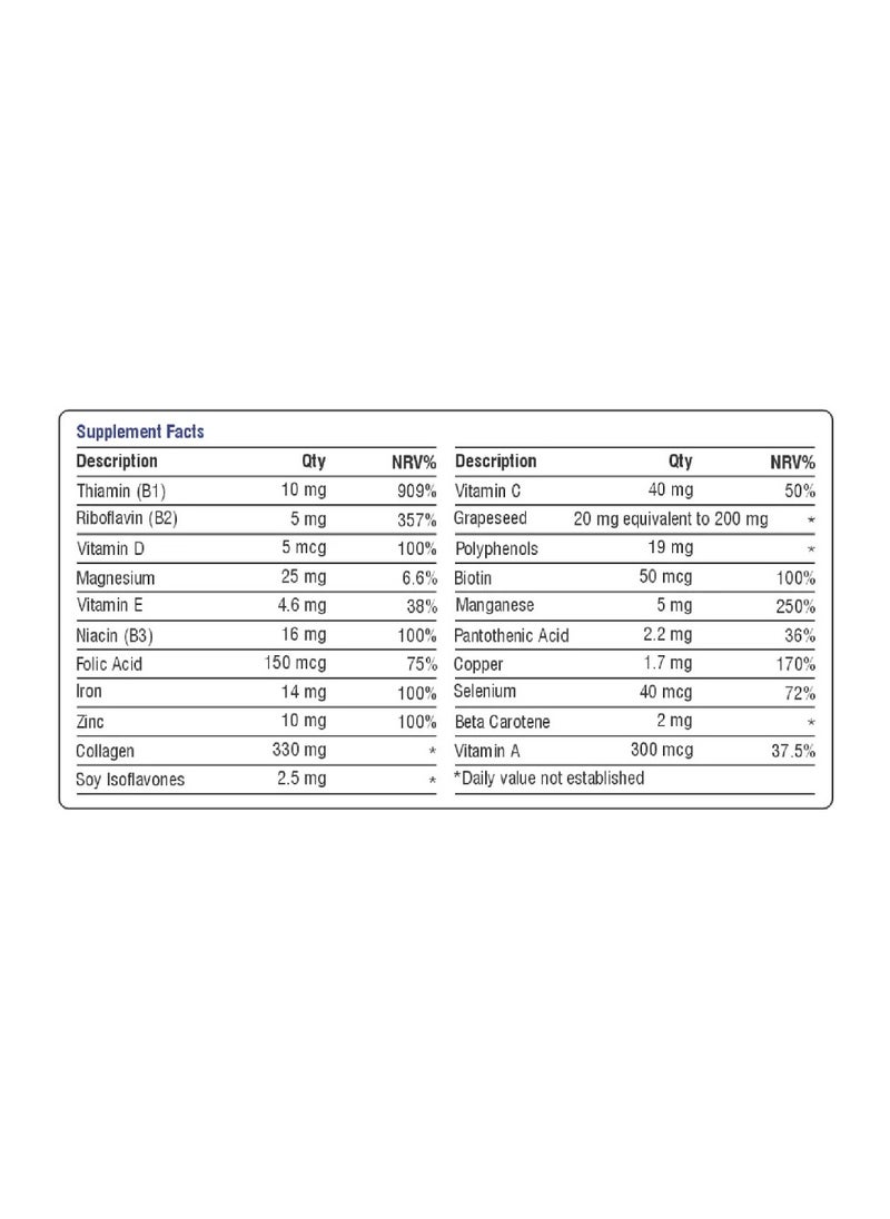 Life On Derma-Life for Healthy Hair, Skin & Nail 30 Tablets