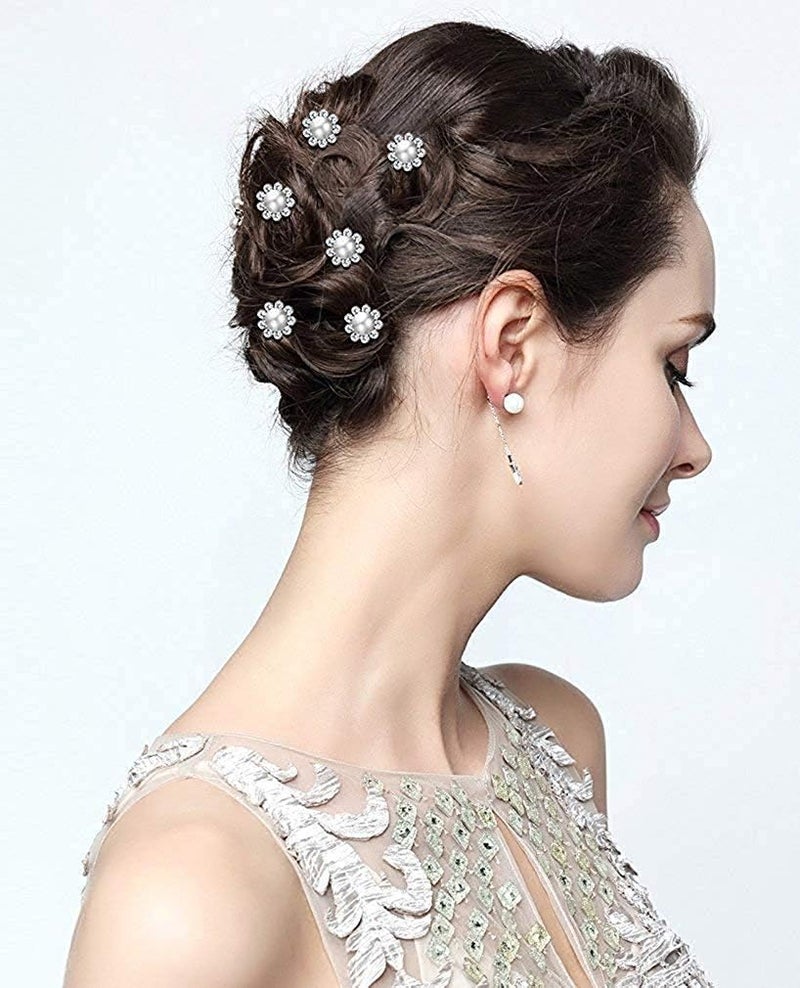 Drishti® Hair Bun Pin Fancy Juda Pins with crystal rhinestone for Women and Girls 1 box Set of 48 Pin - Image 4