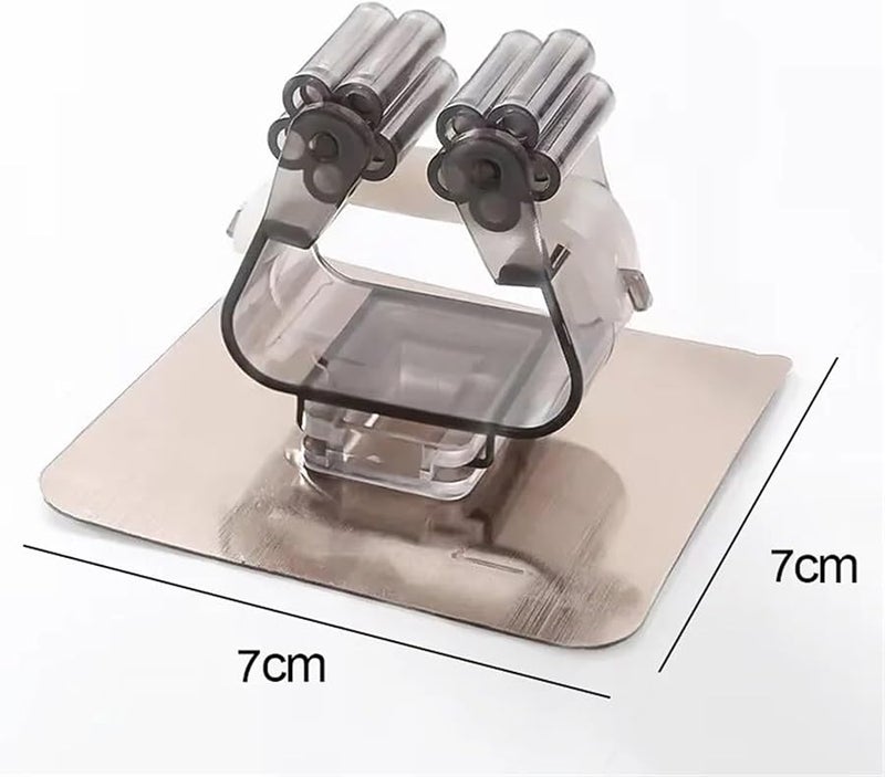 أسود 10 قطعة حامل ممسحة مثبت على الحائط حامل مكنسة خطافات متعددة الأغراض مقاومة للماء - Image 3
