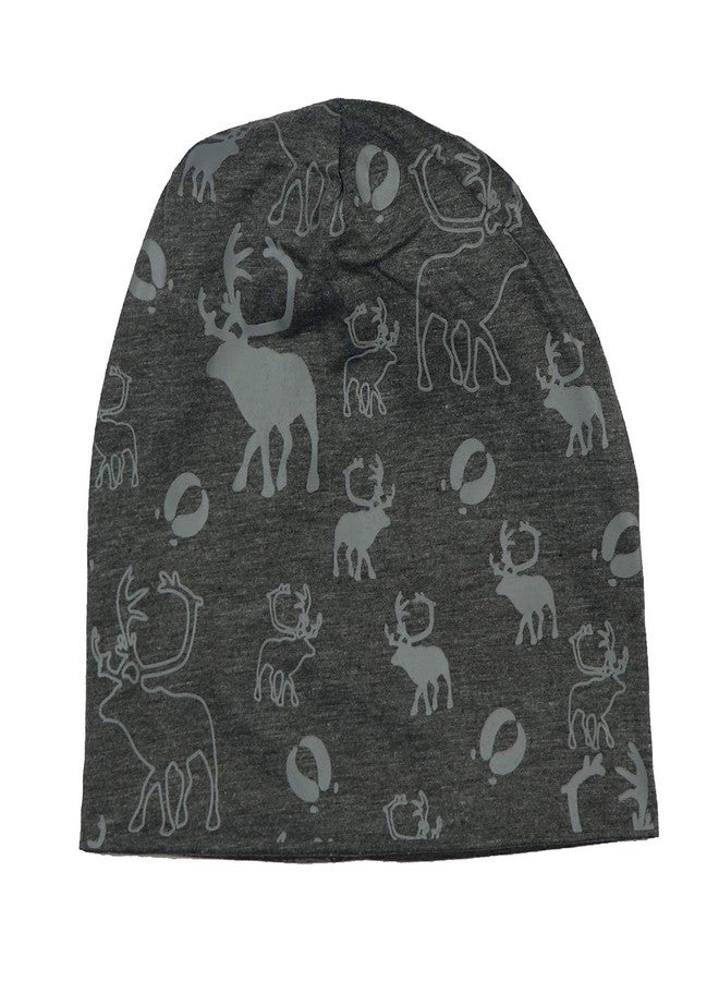 iSWEVEN Baggy Skull Cap Thin Cotton Stretch Beanie Summer Sprort Hat Chemo Cap for Women Men Grey - Image 4