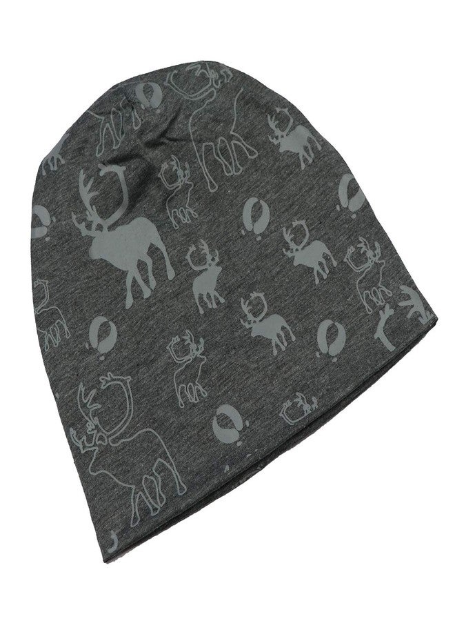 iSWEVEN Baggy Skull Cap Thin Cotton Stretch Beanie Summer Sprort Hat Chemo Cap for Women Men Grey - Image 5