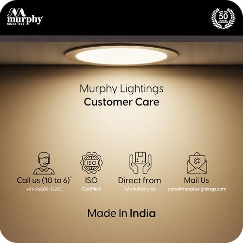 Murphy 15-Watt Slim Round LED Panel Ceiling Light (Natural White, Pack of 2) - Image 5