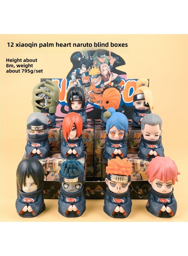 Naruto Hand-made Blind Box Sasuke Broadsword Kakashi Uchiha Mustela Storm Water Gate Model-Color:12 Generations Of Naruto Boxes In A Random Box