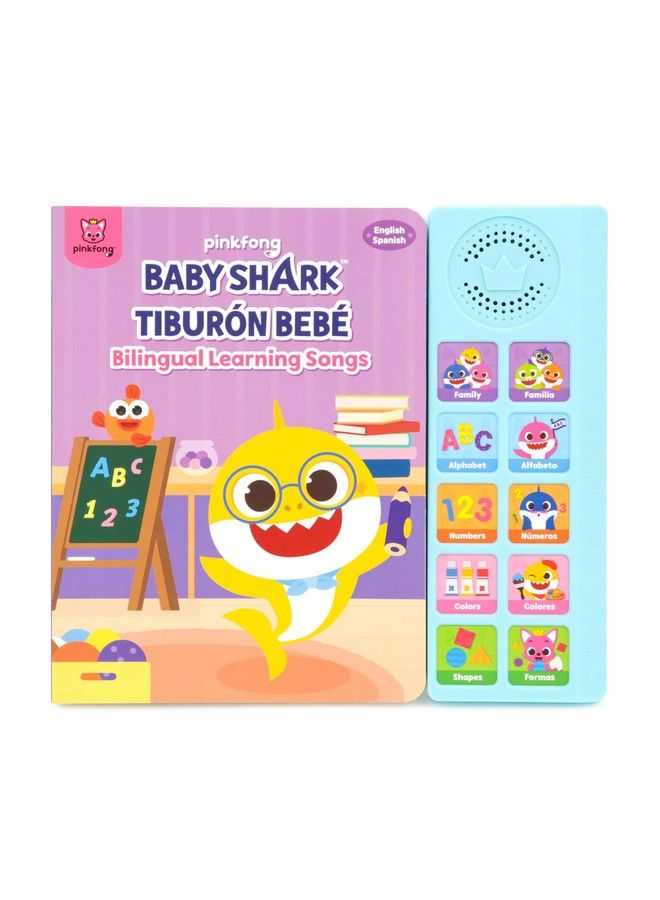 Pinkfong Baby Shark English Spanish Bilingual Learning Songs 10 Button Sound Book Baby Shark Bilingual Children'S Sound Books Interactive Learning Books For Toddlers Learning & Education Toys 18 Months - Image 2