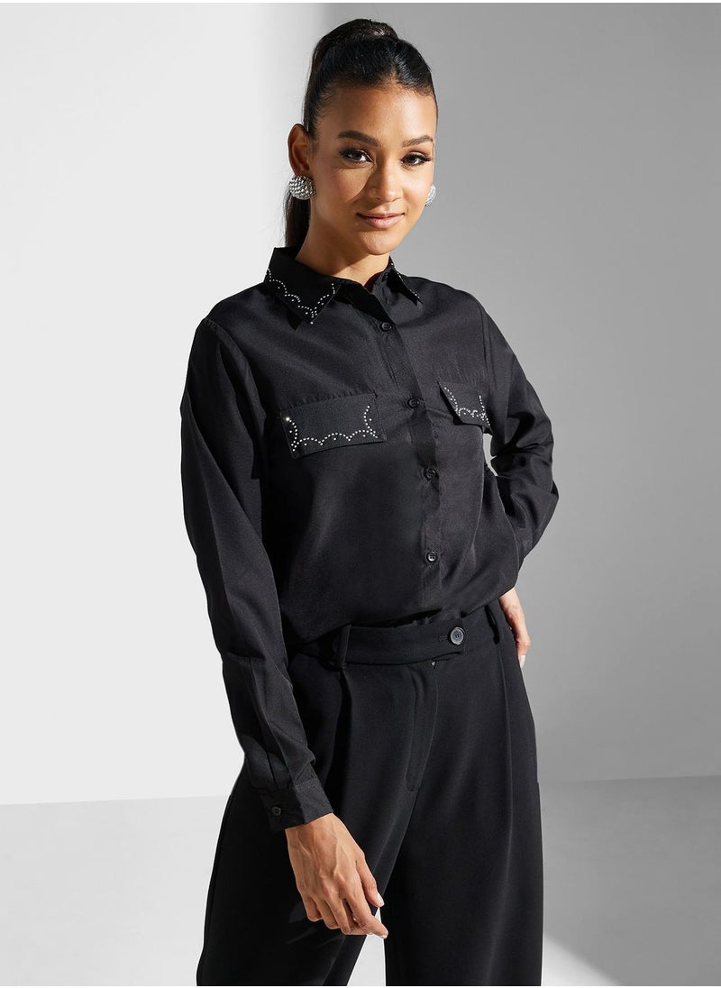 Khizana - Embellished Detail Shirt - Image 1