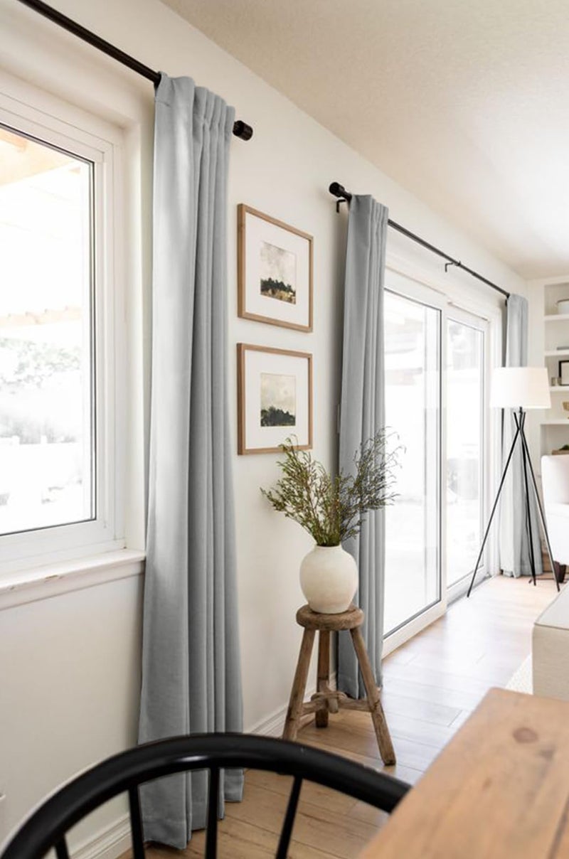 100% Blackout Shield Linen Blackout Curtains for Bedroom 96 Inches Long, Back Tab/Rod Pocket Living Room Drapes, Thermal Insulated Blackout Curtains 2 Panels Set, 50" W x 96" L, Plaza Taupe - Image 5