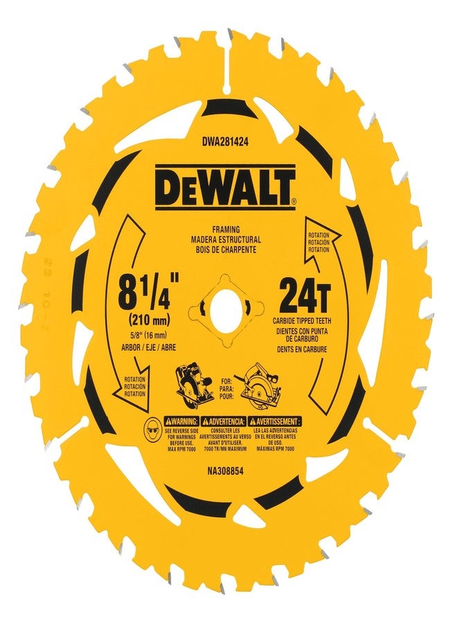 ديوالت شفرة المنشار الدائرية DEWALT مقاس 8-1/4 بوصة 24T (DWA281424) - Image 1