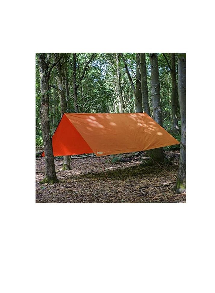 Waterproof Ground Cover Tent Shelter Dust-proof Rain Cover Tarpaulin Sheet (24 x 18, ORANGE) - Image 2