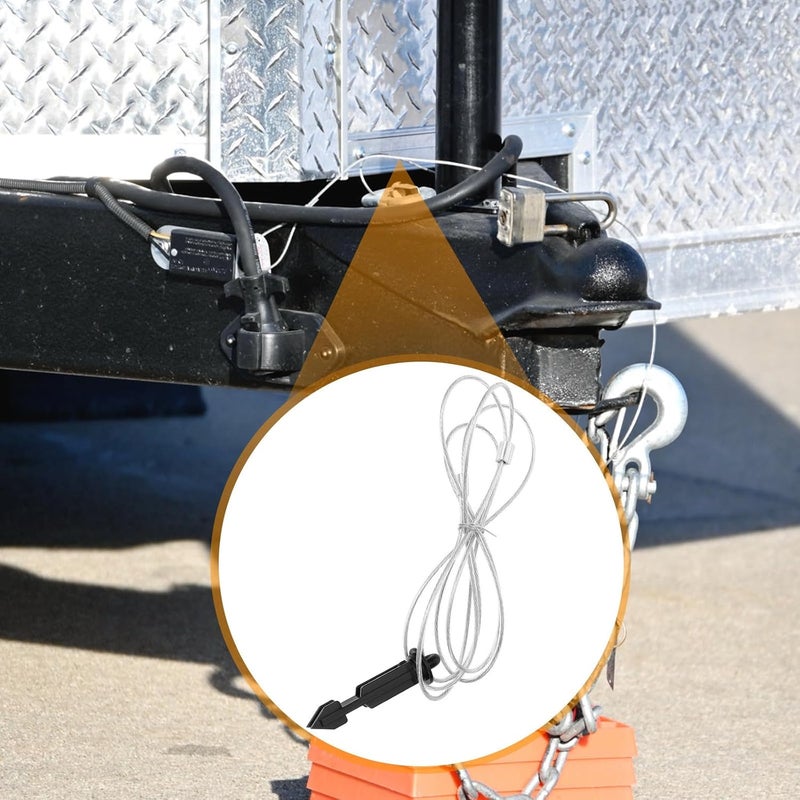 Trailer Emergency Breakaway Switch Cable with Coiled Electric Brake Switch for Rv Trailer Safety and Towing Accessories - Image 5