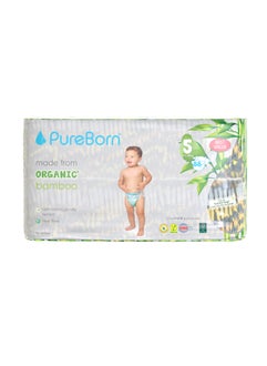 PureBorn Organic Bamboo Eco-Friendly Tape Style Diapers Leopard Print Size 5 With Wetness Indicator 88 Diapers  - Image 1