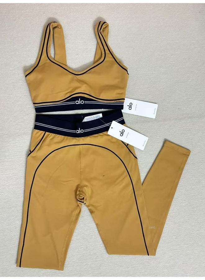 alo ALO Premium Yoga Set - AIRBRUSH HEART THROB BRA
