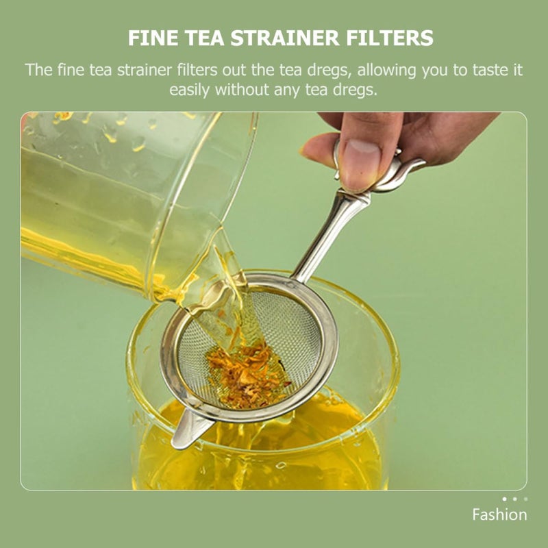 2 Pack Large 6 5cm Stainless Steel Tea Infuser With Handle Fine Mesh Strainer - Image 5