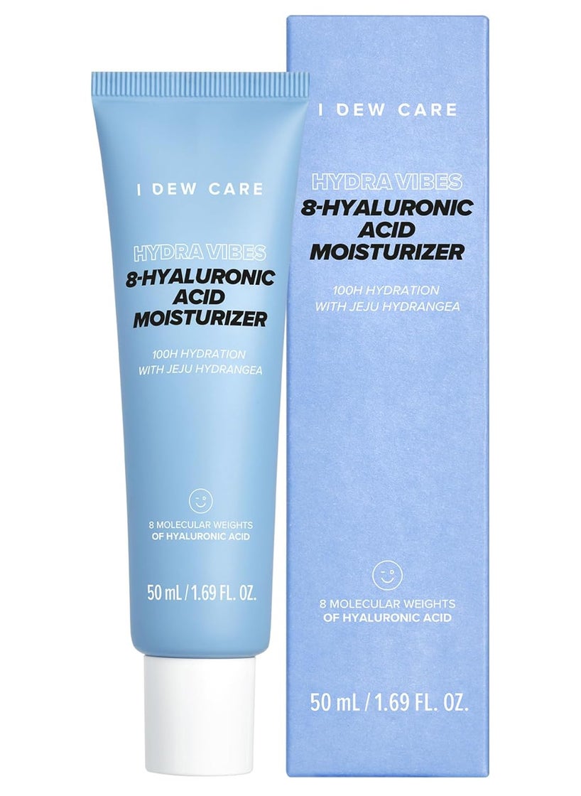 I DEW CARE - I DEW CARE Skin Care  Hydra Vibes 8Hyaluronic Acid Moisturizer  Hyaluronic Face Moisturizer Hypoallergenic Formula Glass Skin Vegan CrueltyFree Illuminating Repairing Essence 169 FL Oz - Image 1