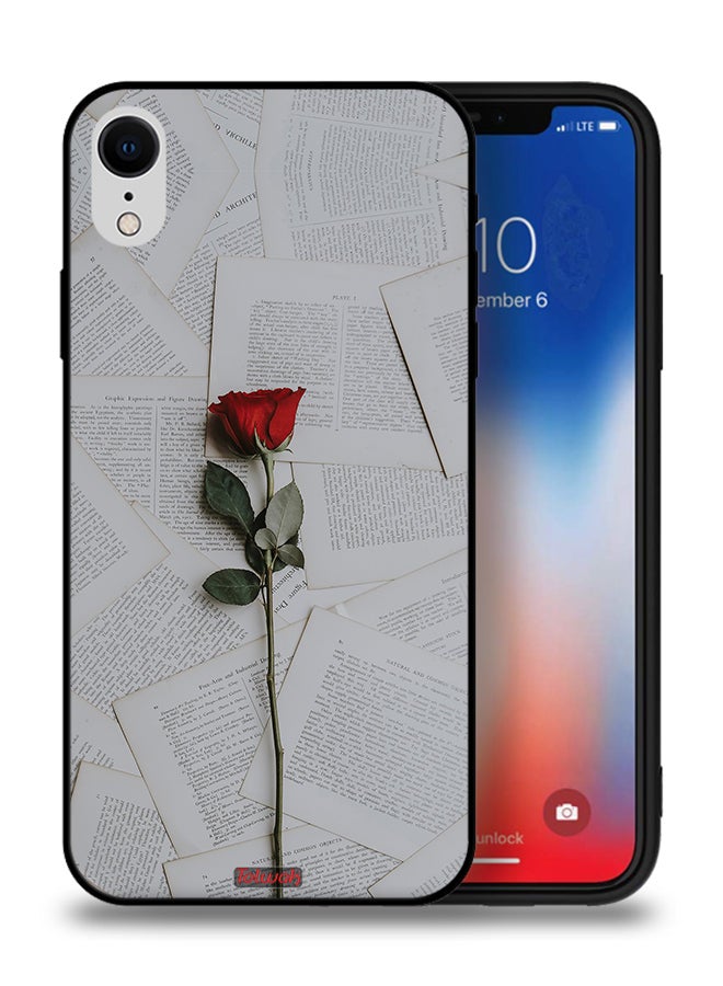Tolwak Apple iPhone XR Protective Case Rose On Papers - Image 1