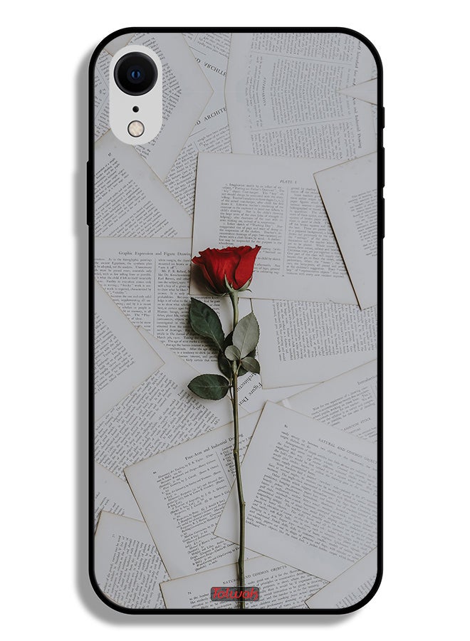 Tolwak Apple iPhone XR Protective Case Rose On Papers - Image 2