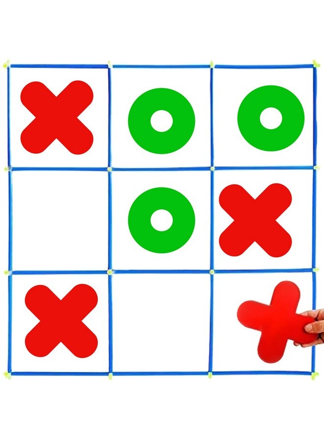 RAINBOW TOYFROG Jumbo Tic Tac Toe Game Set, Large Indoor Outdoor Games, Backyard Games For Kids And Adults, Outdoor Play Yard Games With Carry Bag For Family And Party  - Image 1