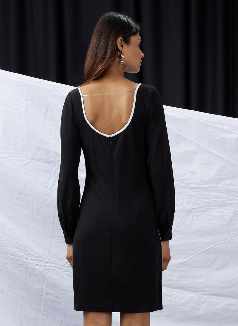 Globus Women's Black Formal Dress with Sweetheart Neck and Bodycon Fit - Image 4