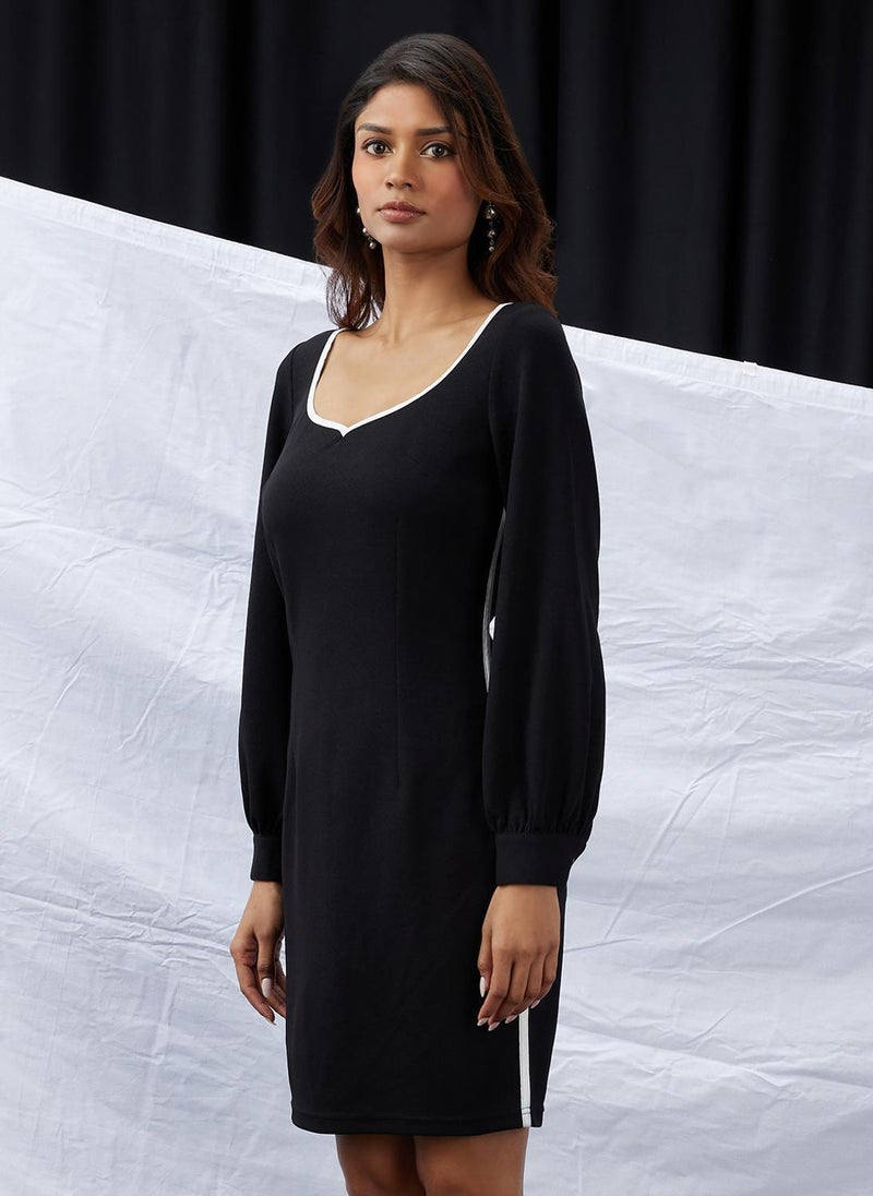 Globus Women's Black Formal Dress with Sweetheart Neck and Bodycon Fit - Image 3