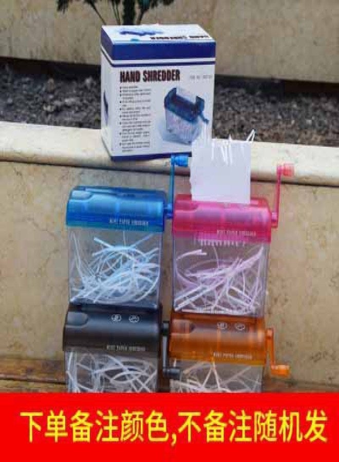 cross-border office home A6 mini manual shredder small desktop hand file shredder wholesale blue - Image 2