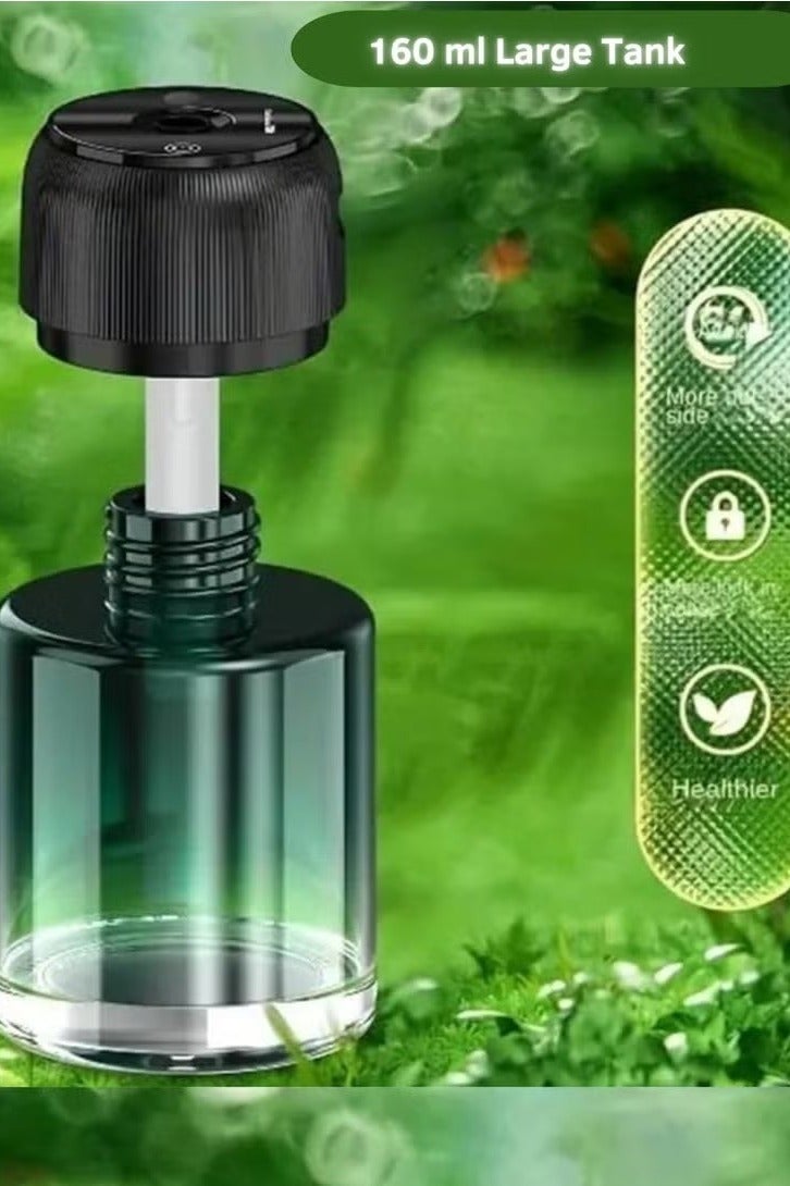 Car Fragrance Essential Oil Diffuser with Starry Projection Light – Mini USB-Powered Cool Mist Aromatherapy Humidifier, 160ml Tank for Home, Office, Bedroom & Vehicle Use, Relaxing Mood Light, Air Purifier & Quiet Operation – Green - Image 4