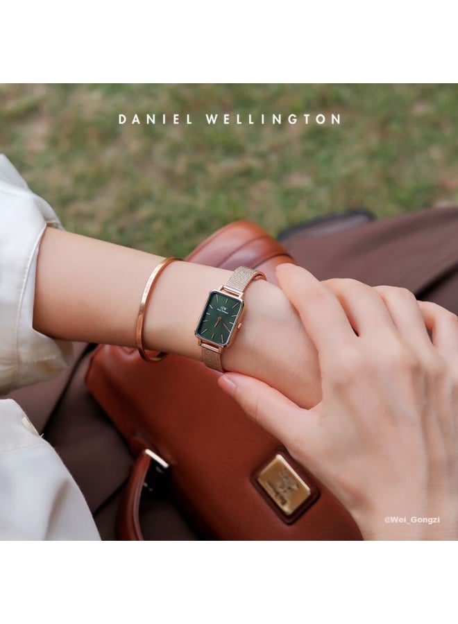 Daniel Wellington Dw Women's Small Green Watch, Fashionable European And American Style, Classic Square Watch, Dw00100445+dw00200278 - Image 3