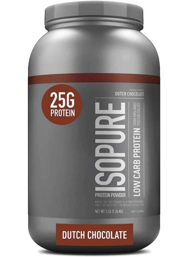 Isopure Zero Carb Protein Dutch Chocolate [3 Lb] + Free Optimum ZMA [90 Capsules] - Image 2