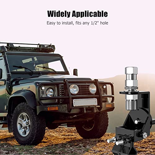 Ancable Heavy Duty CB Antenna Stud Mount Adapter Copper Nickel Plated with SO-239 Connector for Mounting 3/8 x 24 Threads CB HAM Radio Antennas - Image 4