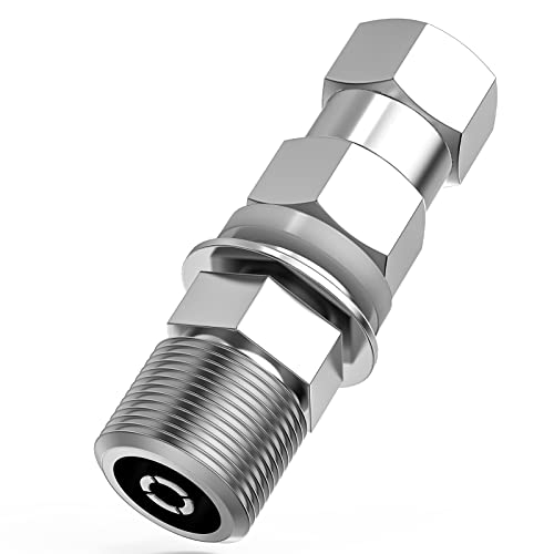 Ancable Heavy Duty CB Antenna Stud Mount Adapter Copper Nickel Plated with SO-239 Connector for Mounting 3/8 x 24 Threads CB HAM Radio Antennas - Image 1