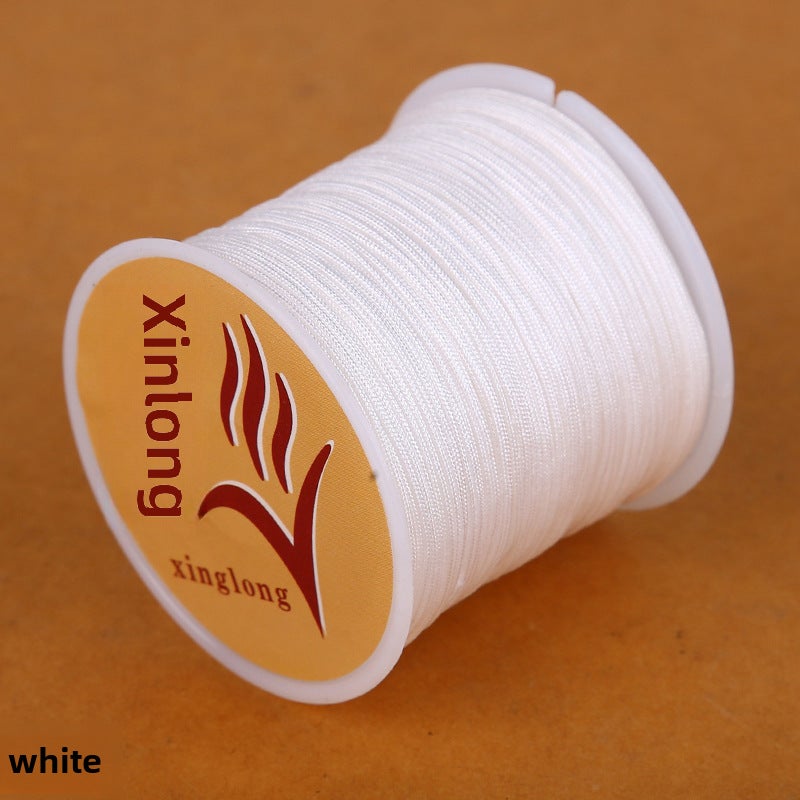 Hot Sale No.72 Taiwan Jade Cord DIY 0.8mm Chinese Knot Jewelry String The white line is about 50 meters long