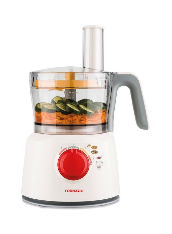 تورنيدو محضّر طعام كهربائي بقدرة 1000 وات 1000 W TFP-1000CC أبيض/أصفر/فضي - Image 3