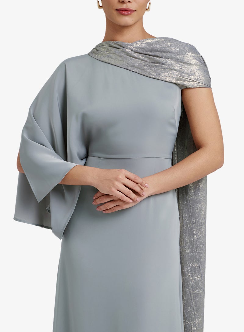 CHASE One-Shoulder Draped Kaftan - Image 3