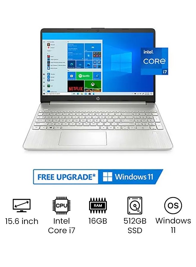HP محترف وعملي 15-dy2172 مع شاشة 15.6 بوصة بدقة Full HD، معالج الجيل الحادي عشر Core i7-1165G7 (12M كاش، يصل إلى 4.70 جيجاهرتز)/16GB RAM/512GB SSD/رسومات Intel Iris Xe/Windows 11/نسخة دولية - Image 1