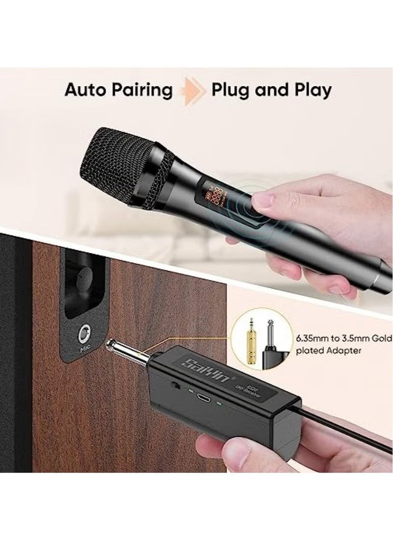 UHF High quality Professional Rechargeable Wireless live Dynamic Microphone for Vocal Karaoke Multi Colour  - Image 3