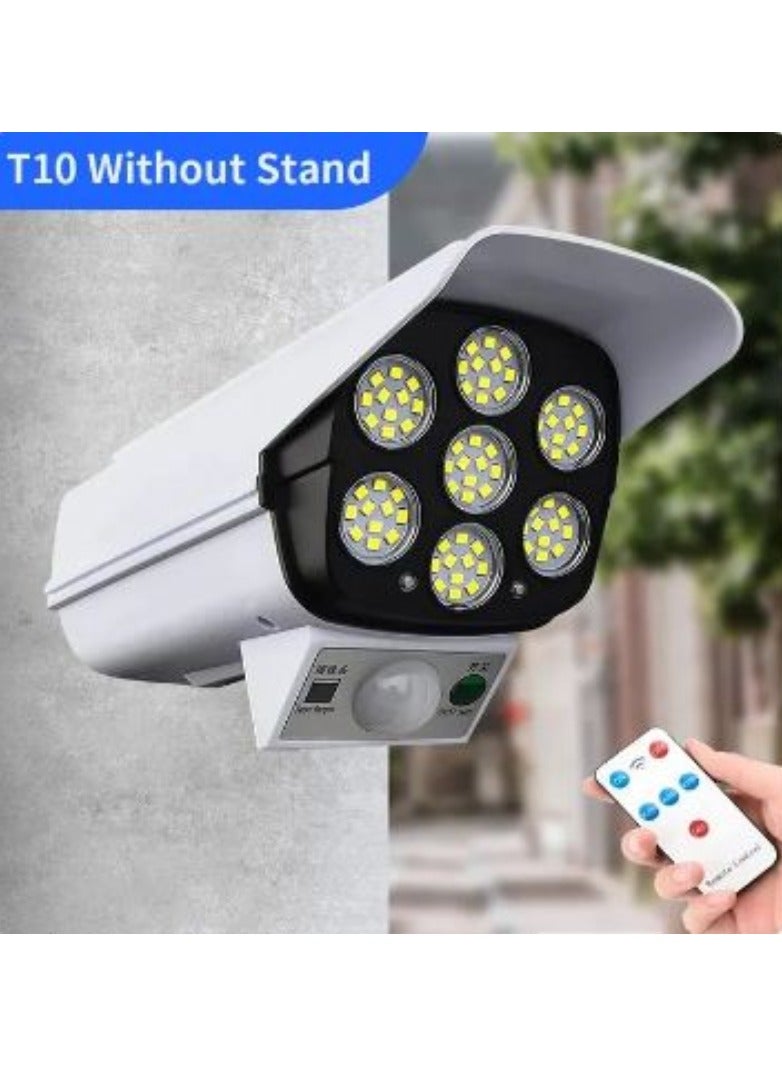 ارواق 77 LED أضواء شمسية خارجية مقاومة للماء مصباح شمسي خارجي مستشعر حركة مدمج بطارية ليثيوم 2400 مللي أمبير كاميرا أمان (بدون حامل) - Image 1