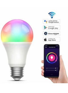ماركة غير محددة لمبة LED ذكية عالية الجودة RGB بتطبيق WiFi – لمبة E27 للمنزل الذكي بقوة 9 واط  - Image 1