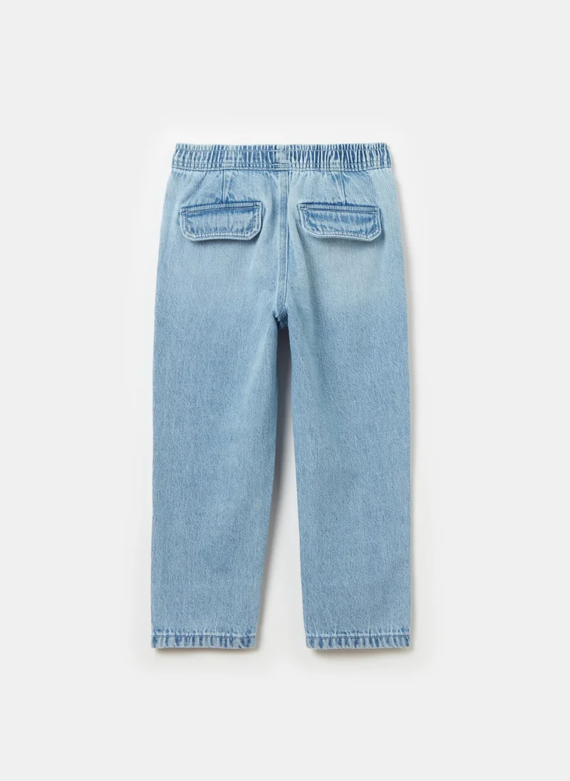 او في اس Comfort-fit denim joggers