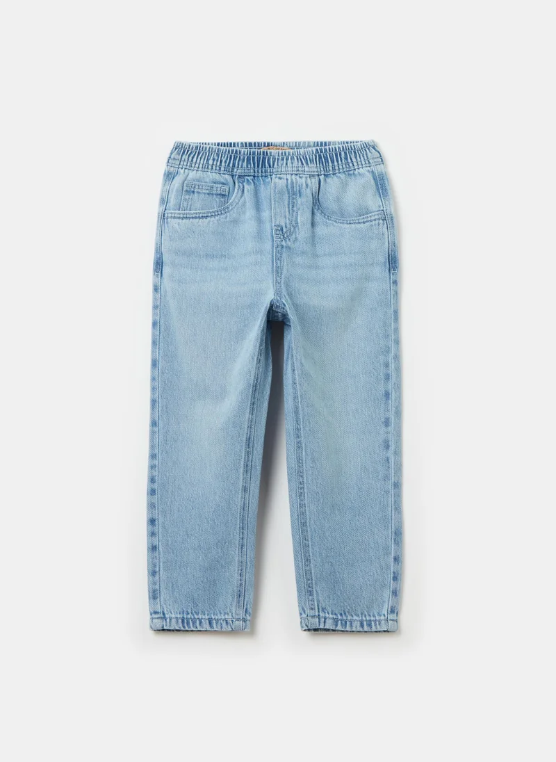 او في اس Comfort-fit denim joggers