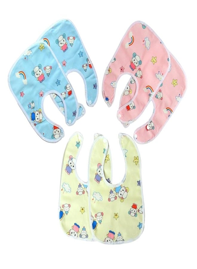 MW PRINTS Bibs for Baby Boy's & Girls Age (0-12 months) Button Printed and Stylish Set of 9 | PVC Waterproof Infant Apron Ultra Soft Skin Friendly Baby Bibs - Image 1