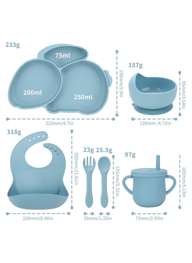 Silicone Baby Feeding Set, 8 Pcs Baby Led Weaning Supplies with Rabbit Suction Plates, Toddler Bowls Forks and Spoons Bib Cup - pzsku/Z1B6506AFB9F18BC1FF81Z/45/_/1725347786/355f2eaf-0b60-429f-98cf-05cb12bff9a6