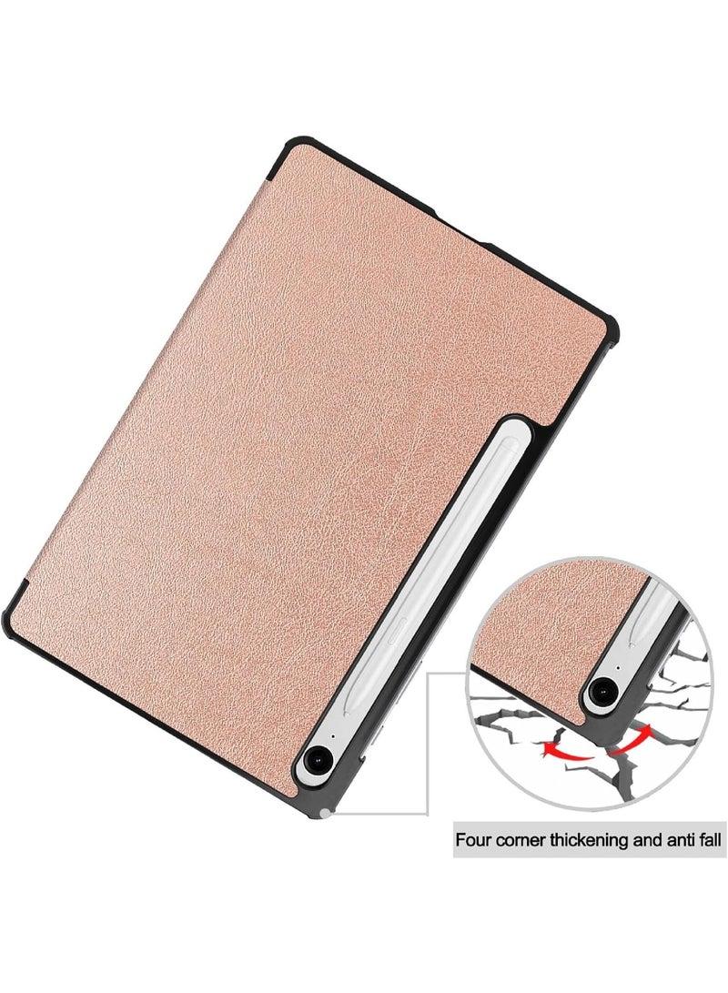 VKL Case Compatible with Galaxy Tab S10 Lite 10.9 inch 2025 Tri-Fold Smart Tablet Case, Hard PC Back Shell Slim Stand Folio Case Cover [Support Pen Magnetic Charging] (Rose Gold) - Image 5